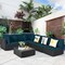 Costway 7PCS Patio Rattan Sofa Set Sectional Conversation Furniture Set Garden Beige/Navy/Gray